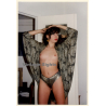 Erotic Study: Topless Brunette In Fancy Kimono (Vintage Photo France ~1990s)