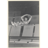Cool Take Of Natural Nude Woman On Theatre Seat (Vintage Photo France ~1980s)