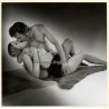 Erotic Couple Study: Passionate Kiss On Sheepskin / Boobs (Large Vintage Photo KORENJAK 1970s/1980s)