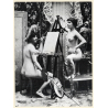 1920s Erotica: 2 Nude Females & An Easel*4 / Boudoir (Large Photo Reprint ~24 x 18 CM)