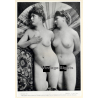 1920s Erotica: 2 Classic Belle Epoque Nudes With Updo / Boudoir (Large Photo Reprint ~ 22x15CM)