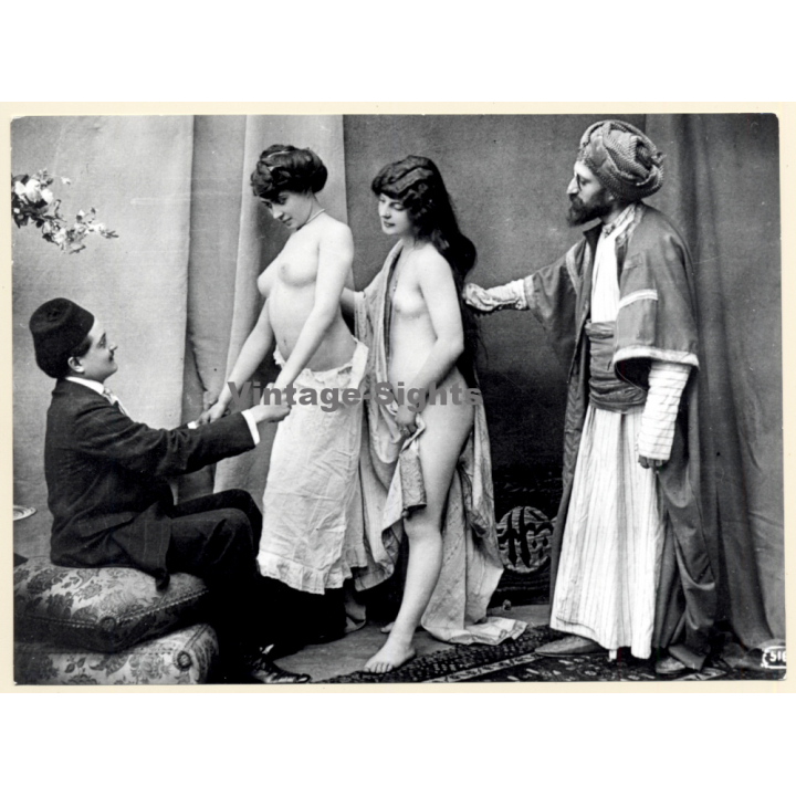 1920s Erotica: Harem Nudes & Client / Boudoir (Large Photo Reprint ~ 17x23CM)