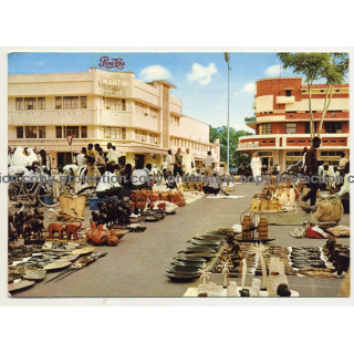 Léopoldville / Congo: Ivory And Wood Market / Pepsi Cola (Vintage Postcard 1965)