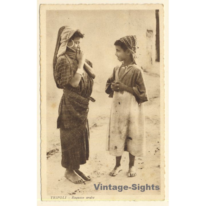 Tripoli / Libya: Ragazze Arabe - Native Kids / Ethnic (Vintage PC 1928)