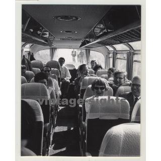 1966 Setra S Bus / Rare Inside View (Vintage Photo)