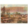 La Marché De Matadi / Congo (Vintage Artist Postcard: P.Mathieu & A.Bastien)