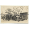 Colonial Master Conducts Native Force Publique Orchestra / Congo (Vintage RPPC B/W ~1930s)
