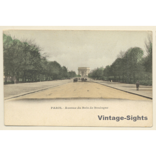 Paris / France: Avenue Du Bois De Boulogne (Vintage PC ~1900s)
