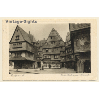 Frankfurt a.M.: Grosse Fischergasse / Roseneck (Vintage PC 1929)