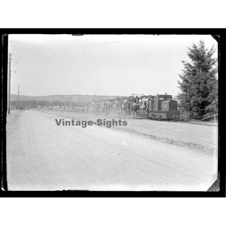 6th World Scout Jamboree 1947 / Moisson: Train With Scouts (Vintage Glass Plate Negative)