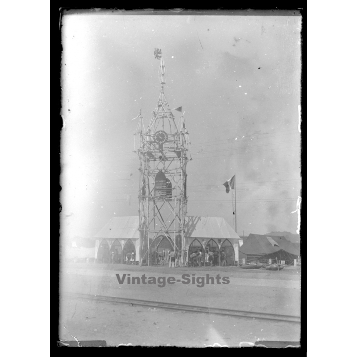 6th World Scout Jamboree 1947 / Moisson: Beffroi & Portail Camp (Vintage Glass Plate Negative)