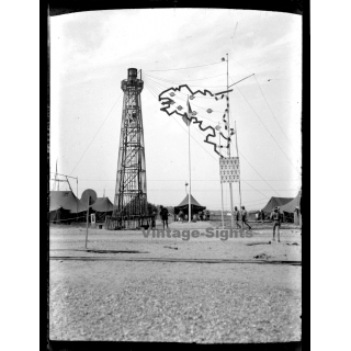 6th World Scout Jamboree 1947 / Moisson: Large Scout Tower (Vintage Glass Plate Negative)