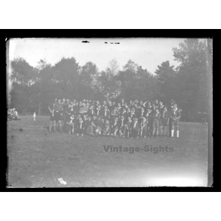 6th World Scout Jamboree 1947 / Moisson: Group Of Scouts*2 (Vintage Glass Plate Negative)