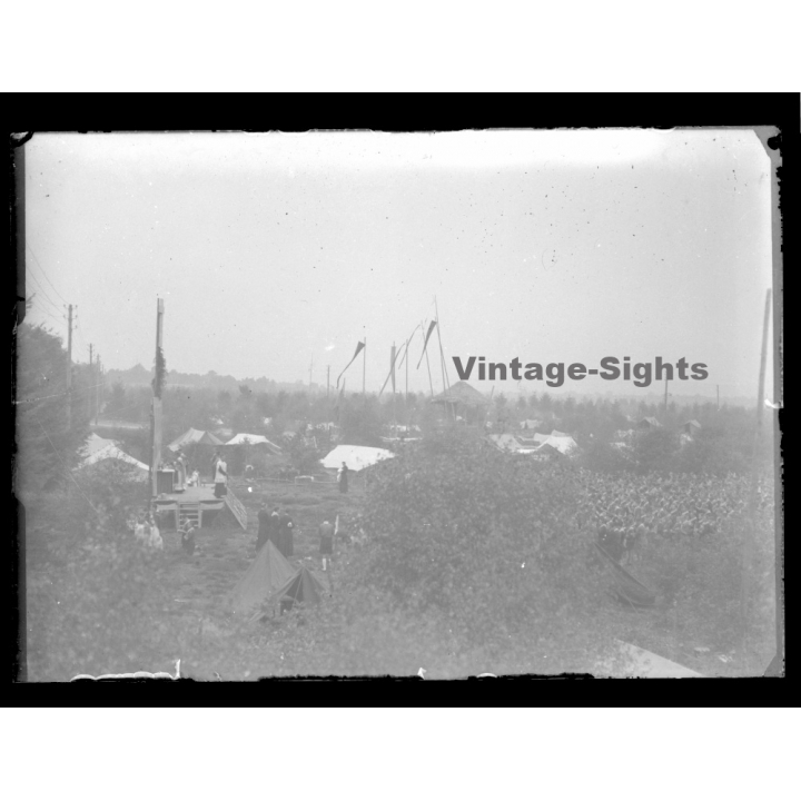 6th World Scout Jamboree 1947 / Moisson: Camp Overview - Missionaries (Vintage Glass Plate Negative)