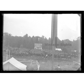 6th World Scout Jamboree 1947 / Moisson: Gathering - Mass (Vintage Glass Plate Negative)