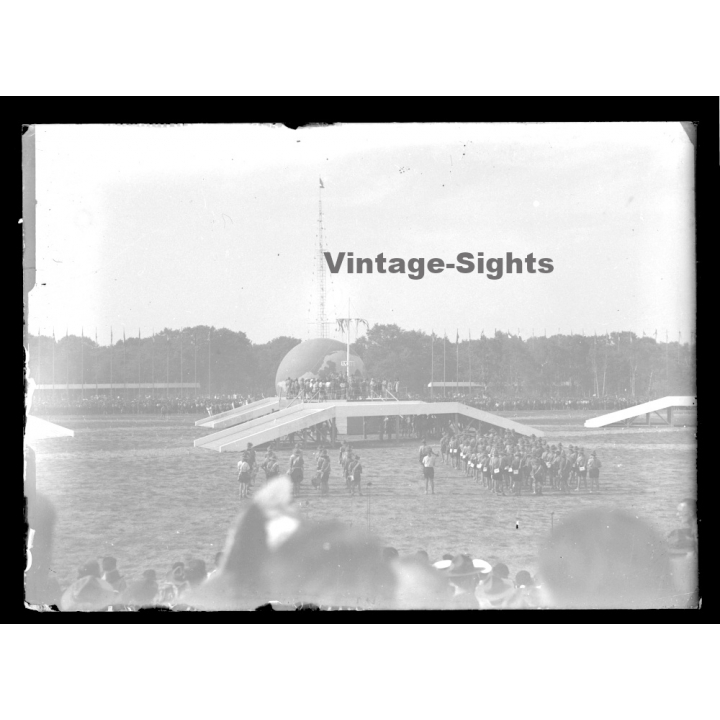 6th World Scout Jamboree 1947 / Moisson: Gathering (Vintage Glass Plate Negative)