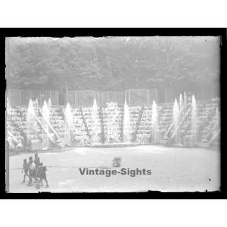 6th World Scout Jamboree 1947 / Moisson: Scouts Au Parc Du Chateau Versailles (Vintage Glass Plate Negative)