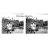 N'Djili - Kimpoko - Léopodville / Congo: Colonial Couple On River Shore / Cormorant (Vintage Stereo Glass Plate 1934)
