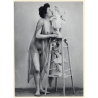 1920s Erotica: Belle Epoque Nude Kisses A Bust / Boudoir (Large Photo Reprint ~24 x 17CM)