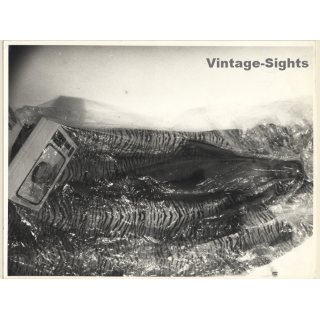 Erotic Study by Pjotr Van Moock: Dark-Skinned Nude Under Plastic Foil (Vintage XL Photo 30 x 40 CM 1980s)