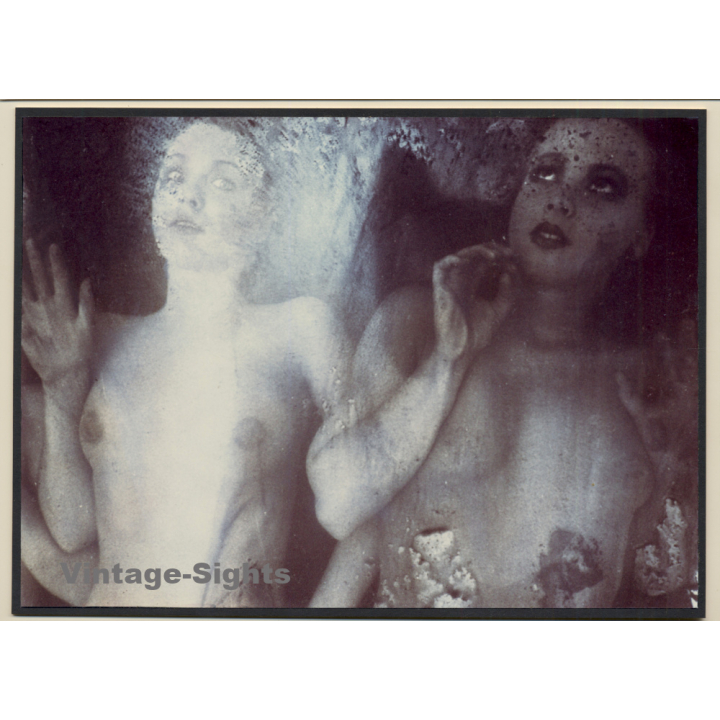 Erotic Study by Pjotr Van Moock: Experimental Take Of 2 Nude Females (Vintage XL Photo 21 x 28 CM 1980s)
