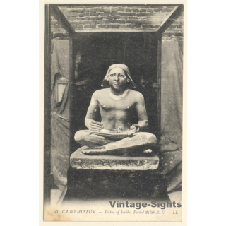 Cairo / Egypt: Statue Of Scribe 2500 B.C. (Vintage PC 1910)