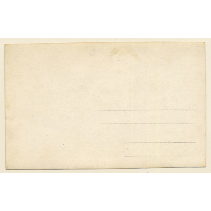 Sweet Little Blonde Boy Poses With His Teddy Bear (Vintage RPPC ~1910s/1920s)