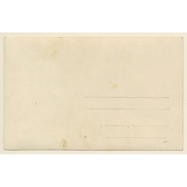 Little Boy & His Teddy Bear On Picnic Blanket (Vintage RPPC ~1920s/1930s)