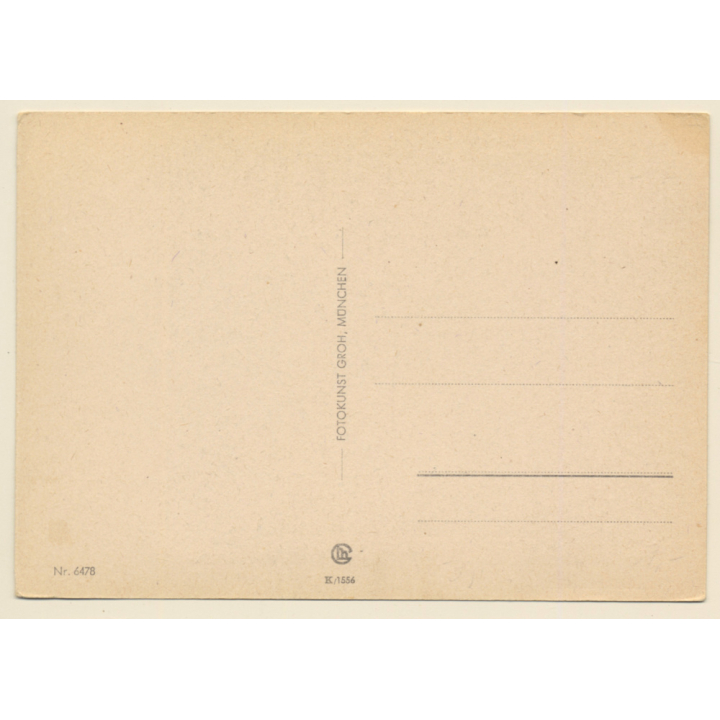 Baby Toddler Sleeping Beside His Teddy Bear (Vintage PC ~1940s/1950s)