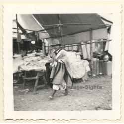 Santander de Quilichao / Colombia: Local Market - Indio Street Vendor (Vintage Photo 1957)