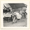Santander de Quilichao / Colombia: Local Market - Indio Street Vendor (Vintage Photo 1957)