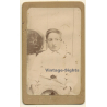 Nice Take Of Shy Insecure Young Boy (Vintage CDV ~1890s/1900s)