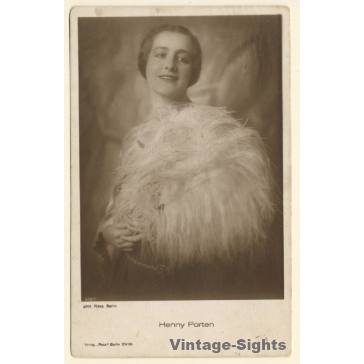 Henny Porten / Actress - Ross Verlag 573/1 (Vintage RPPC 1920s/1930s)