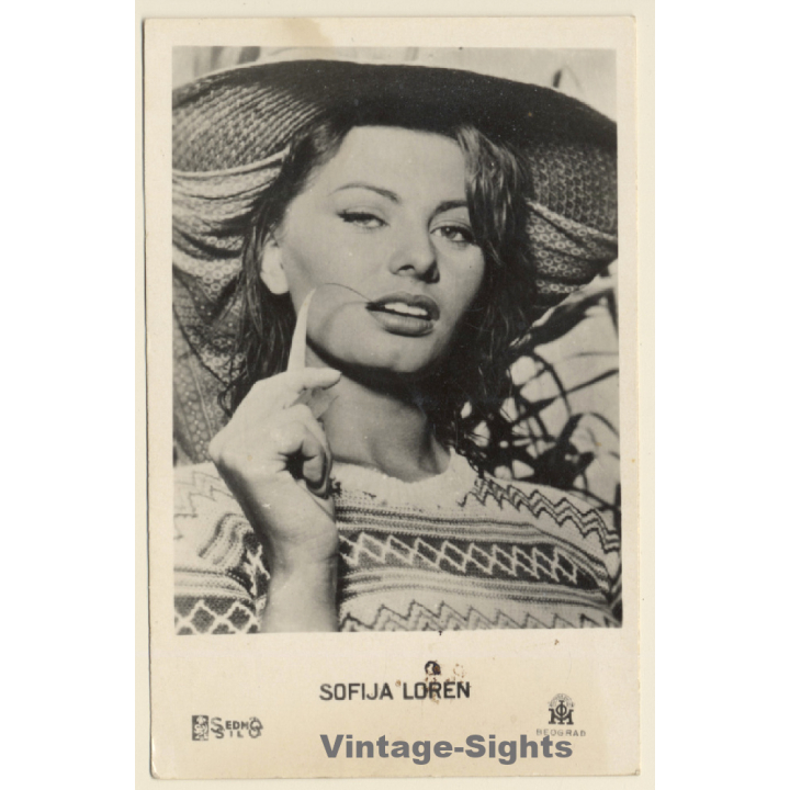Sophia Loren / Actress - Beograd (Vintage RPPC 1950s/1960s)