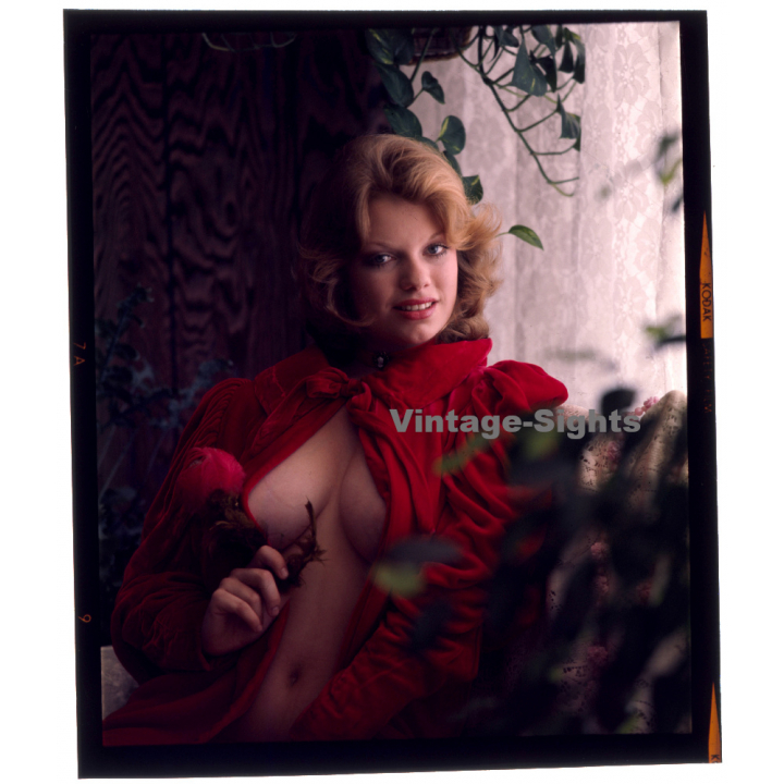 Erotic Study: Busty Blonde With Huge Clevage / Flashing (Vintage Diapositive KORENJAK 1970s/1980s)