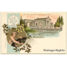 München: Maschinen-Ausstellung / Wappen (Vintage PC Litho 1890s/1900s)
