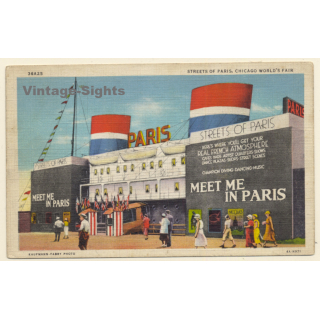 Streets Of Paris / Chicago World's Fair / Steamer (Vintage PC ~1930s)
