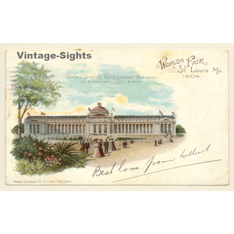 Worlds Fair St. Louis 1904 / US Government Building (Vintage PC Litho)
