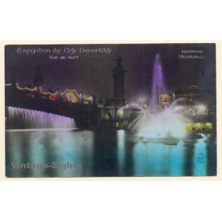 Paris: Exposition Des Arts Decoratifs / Fontaine Vedovelli (Vintage PC 1925)