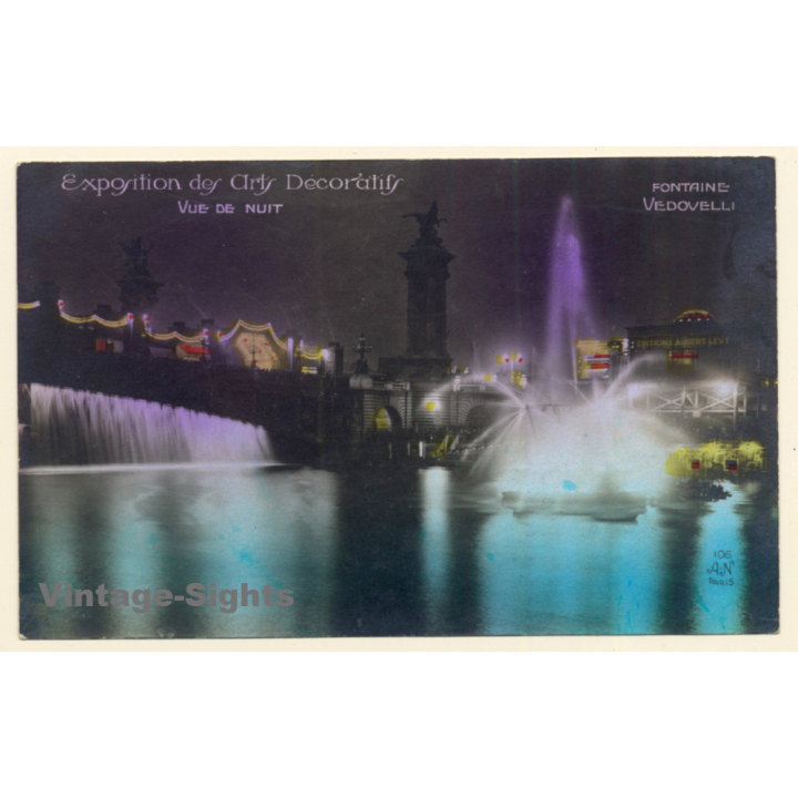 Paris: Exposition Des Arts Decoratifs / Fontaine Vedovelli (Vintage PC 1925)