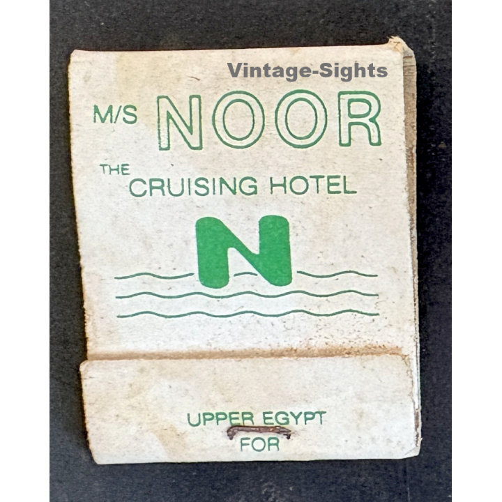 Cairo / Egypt: M/S Noor Cruising Hotel (Vintage Matchbox ~1970s/1980s)