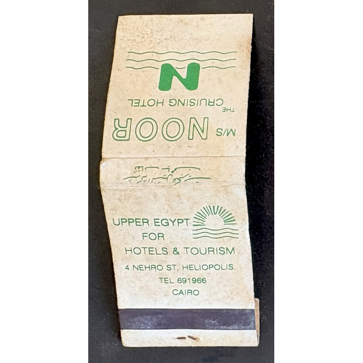 Cairo / Egypt: M/S Noor Cruising Hotel (Vintage Matchbox ~1970s/1980s)