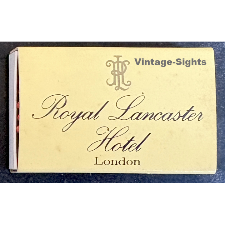 London / United Kingdom: Royal Lancaster Hotel *1 (Vintage Matchbox ~1970s/1980s)