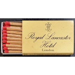 London / United Kingdom: Royal Lancaster Hotel *1 (Vintage Matchbox ~1970s/1980s)