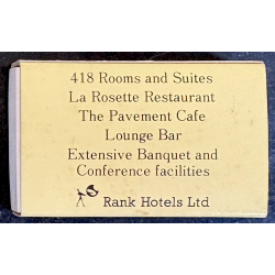 London / United Kingdom: Royal Lancaster Hotel *1 (Vintage Matchbox ~1970s/1980s)
