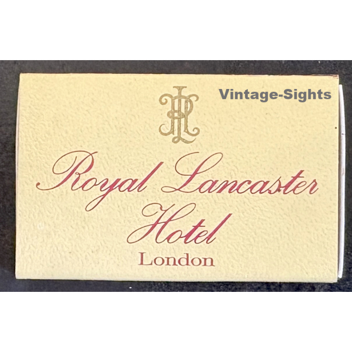 London / United Kingdom: Royal Lancaster Hotel *2 (Vintage Matchbox ~1970s/1980s)