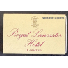 London / United Kingdom: Royal Lancaster Hotel *2 (Vintage Matchbox ~1970s/1980s)
