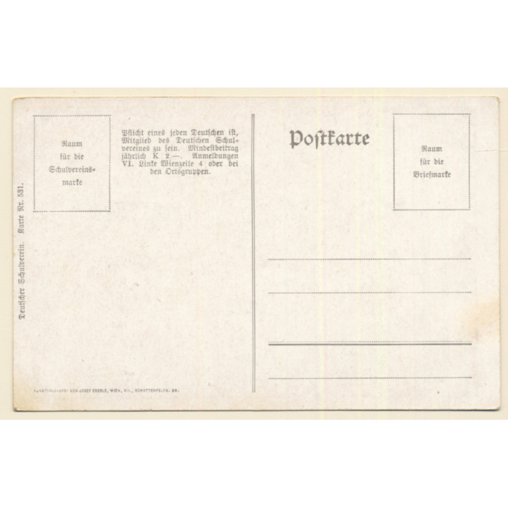 Handwerk Hat Goldenen Boden (Vintage Artist PC Litho ~1930s)