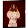 Erotic Study: Brunette Female In Transparent Dress (Vintage Diapositive KORENJAK 1970s/1980s)