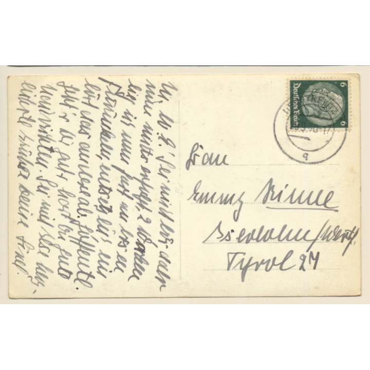 Swinemünde / WW2: Kreuzer Königsberg - Wasserflugzeug D-IPEN (Vintage RPPC 1940)